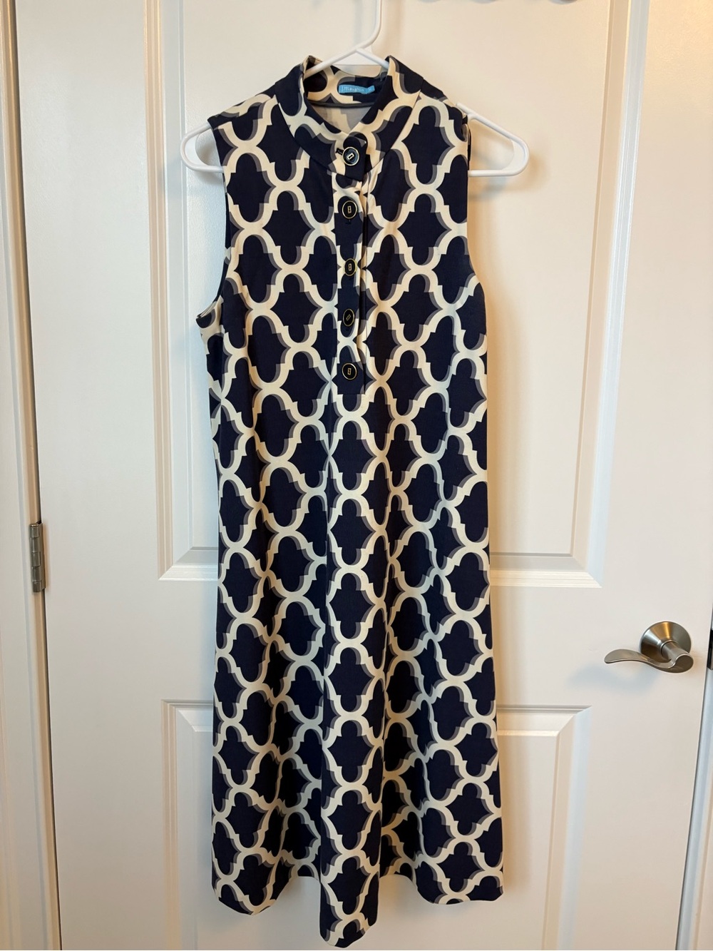 J.McLaughlin Sleeveless Trellis Print Shift Dress Size Medium